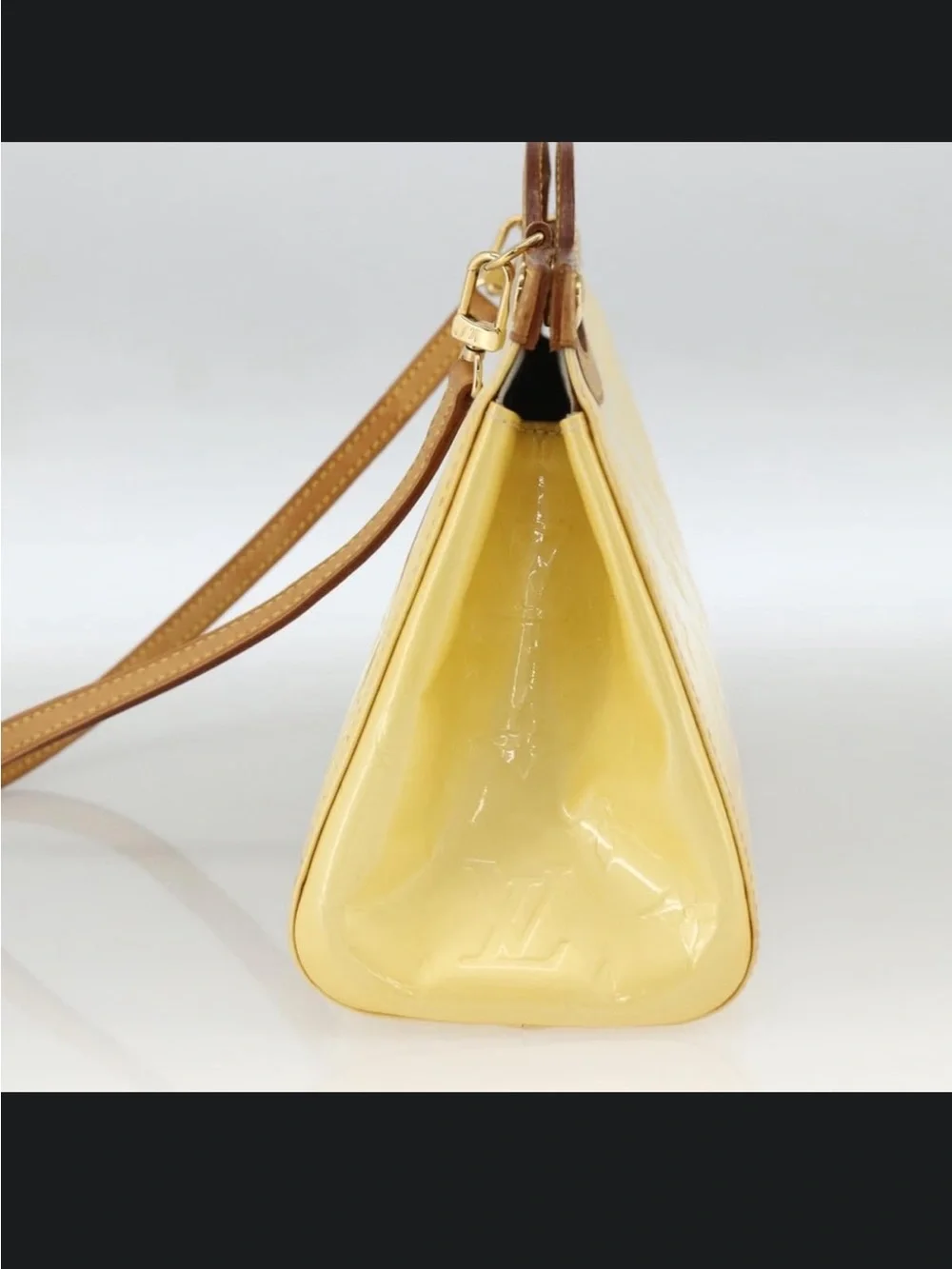 Louis Vuitton Roxbury Drive Perle Monogram Vernis Patent Leather Bag Strap